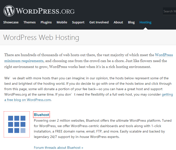 wordpress-bluehost